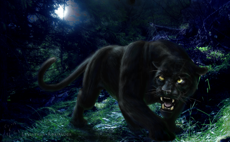 Black_Panther_in_Forest_by_sayjinlink