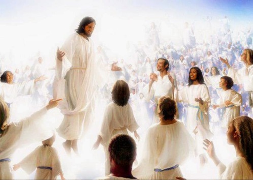 Glorious Children in Heaven Jesus white robes